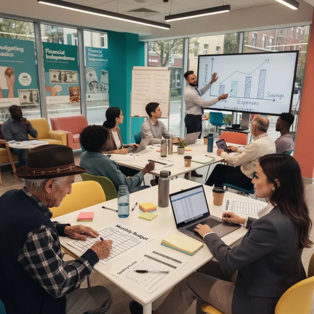 Színes pénzügyi diagramok, amelyek bemutatják a kiadások megoszlását.